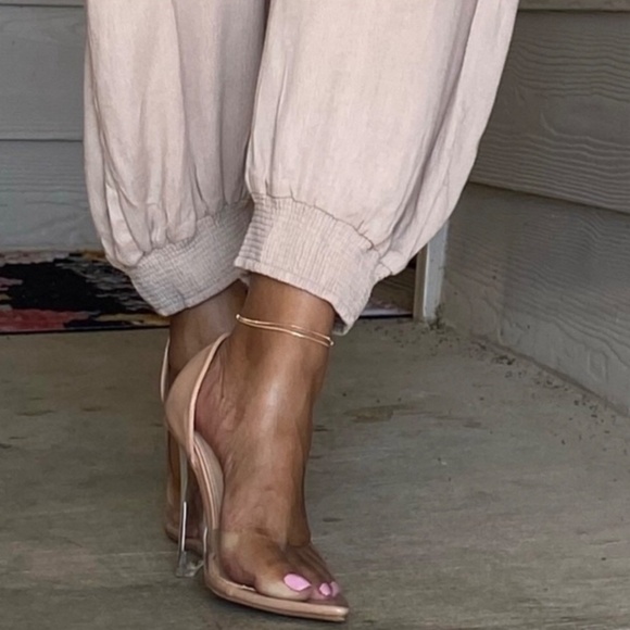 Ladies black wedge heels - Picture 9 of 10